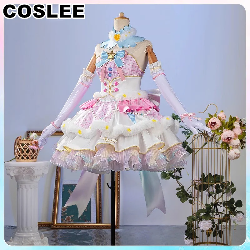 COSLEE Hoshimiya Ichigo Cosplay Aikatsu Series Costume Lovely Lolita Dress SJ Uniform Women Halloween Party Outfit Customized S-