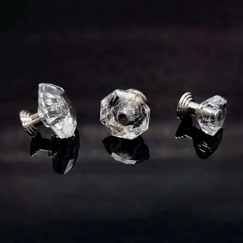 1/2/5/10 PCS Transparent acrylic cabinet door handles and drawer pulls suitable for the bedroom and kitchen.