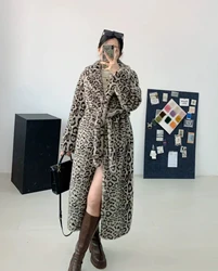 2023 New Imitation Mink Coat Women's Fashion Luxury Slim Stand Collar Long Fur Jacket Autumn Winter Coat Women's Plush Jacket