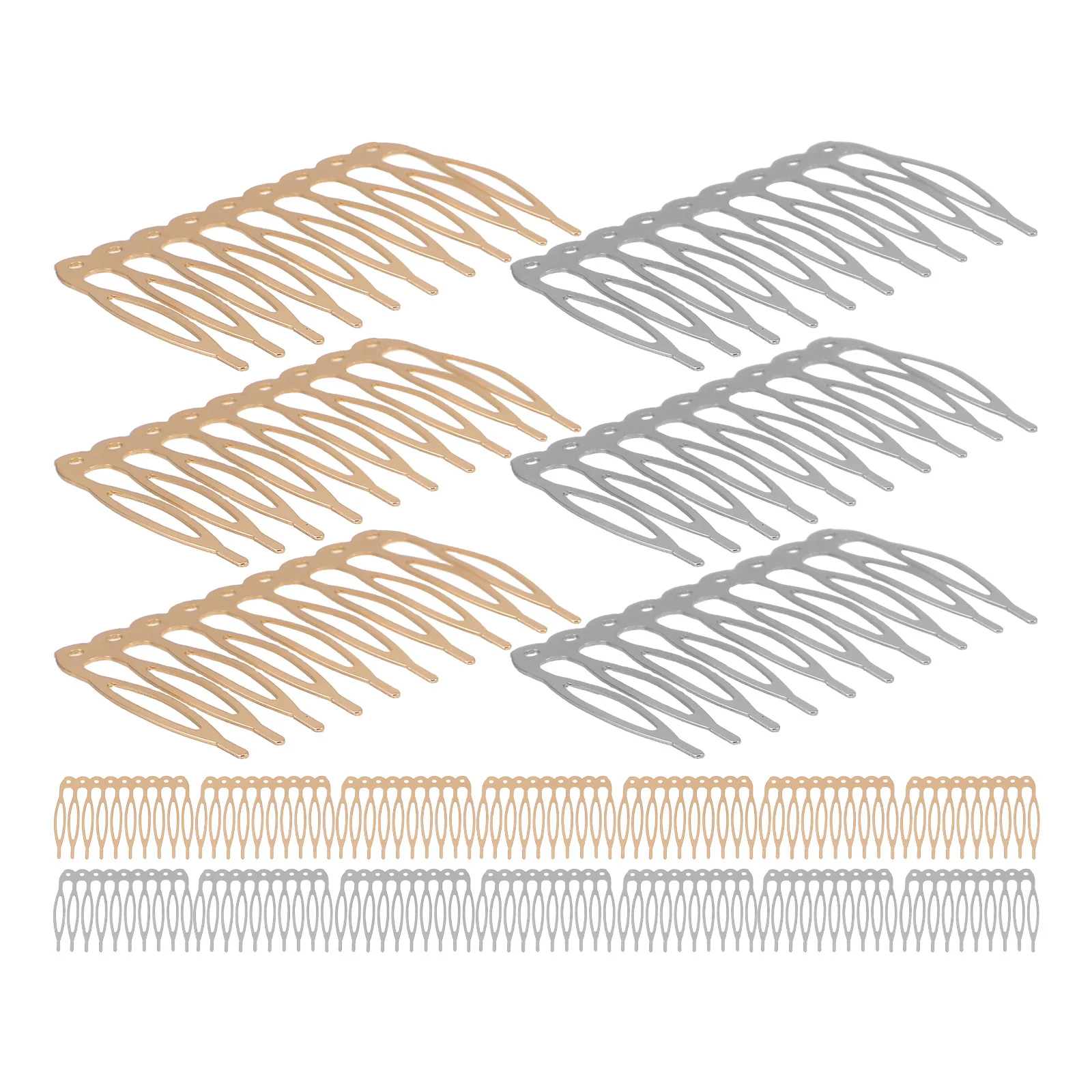 

20pcs Metal Hair Combs 10 Teeth Diy Hairpin Kit Decorative Side Comb Wedding Bridal Veil Clip Bun Holder Updo Hair Accessories
