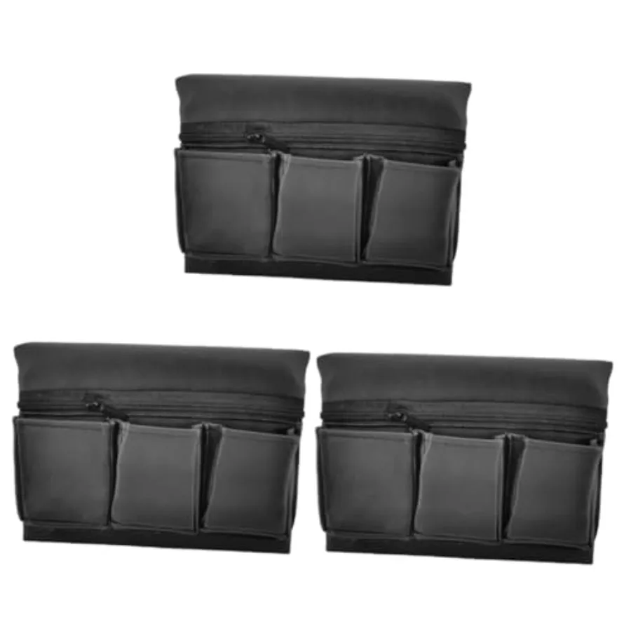 

3pcs Leather Car Armrest Pad Storage Organizer Car Side Door Support Accessory in Black for Vehicle Interior Storage and Comfor