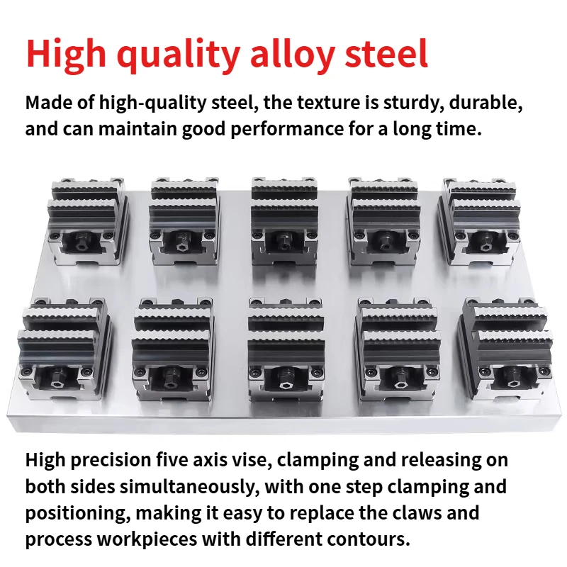 ZY60‑80 ZY70‑100 High‑Precision Self‑Centering CNC Vise, 4‑Axis 5‑Axis Turntable Concentric Flat‑Nose Vice for CNC Machining Cen