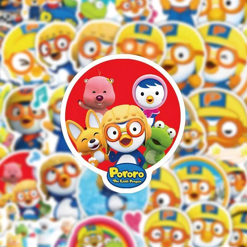 50pcs New Ruby Loopy Cartoon Cute Children Penguin Animation Notebook Phone Case Computer Water Cup Guitar Sticker Wholesale