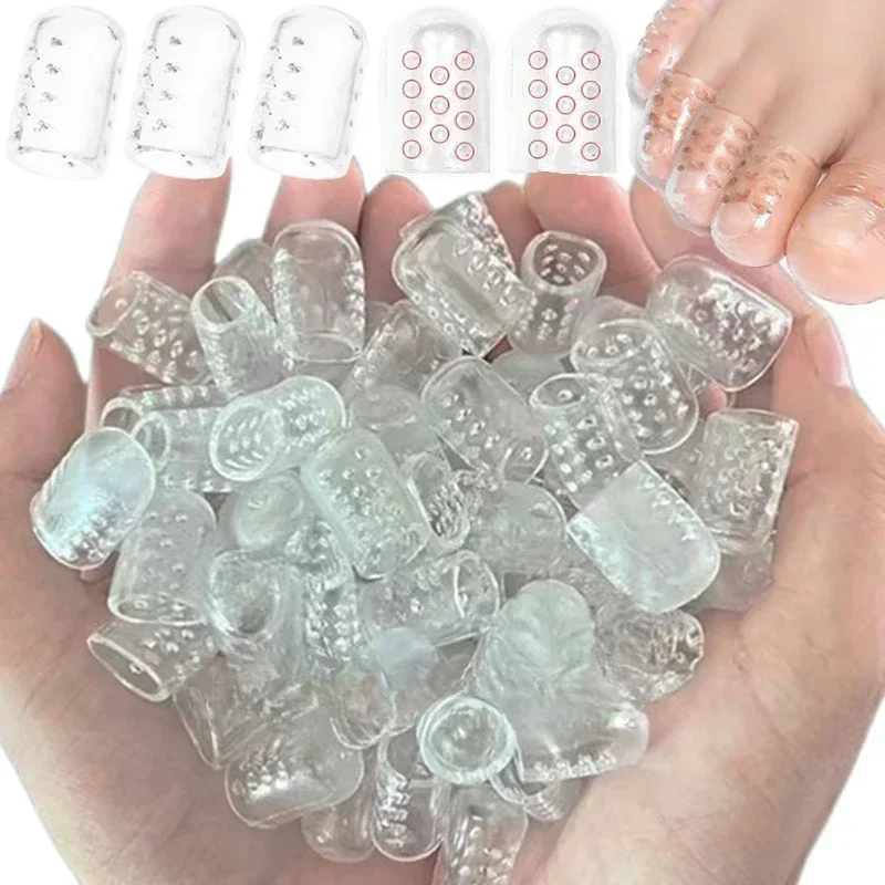 30pcs Transparent Silicone Toe Caps Anti-Friction Breathable Toe Protector Prevents Blisters Toe Caps Cover Protectors Foot Care