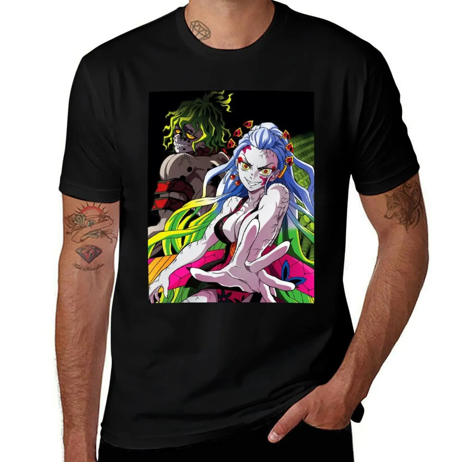 Футболка Daki et Gyutaro, однотонная, стандартного кроя