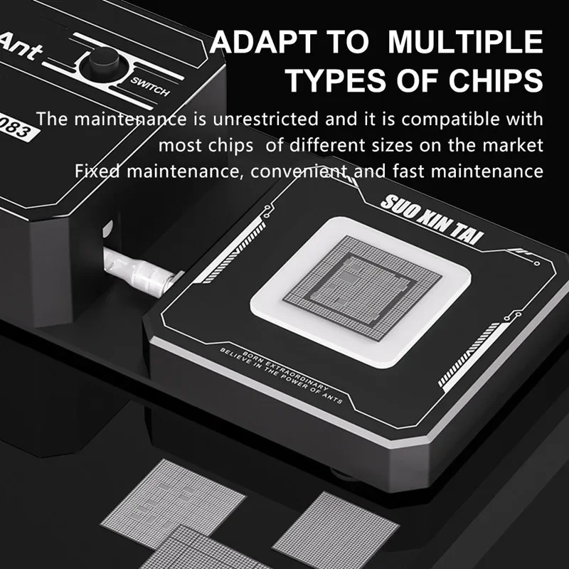 MaAnt M083 チップ修理プラットフォーム IC クリーニングはんだ除去および錫スクレーピング修理用の強力な吸収性を備えた電気器具