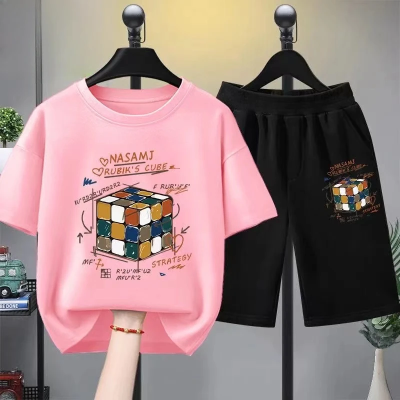 

Summer Baby Girls Clothes Set Children Boy Cartoon Fashion Printed T-shirts and Shorts 2pcs Suit Short Sleeve Top Bottom Outfits