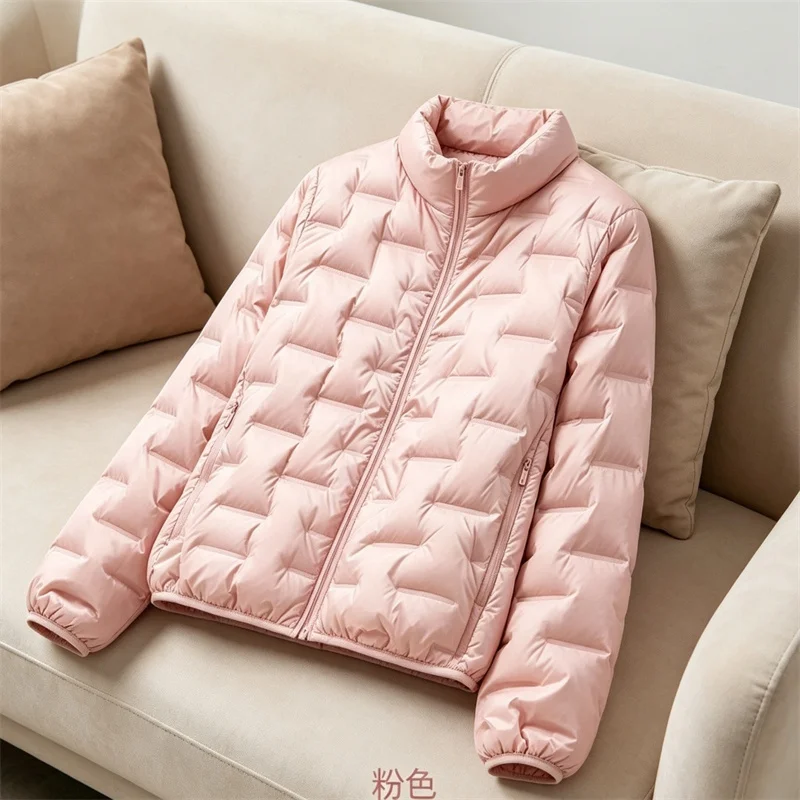 2026 New Winter Stand Collar Lightweight Cotton Coat Jacket Version Warm Cold Protection Coat Fashion Short Outerwear Tops