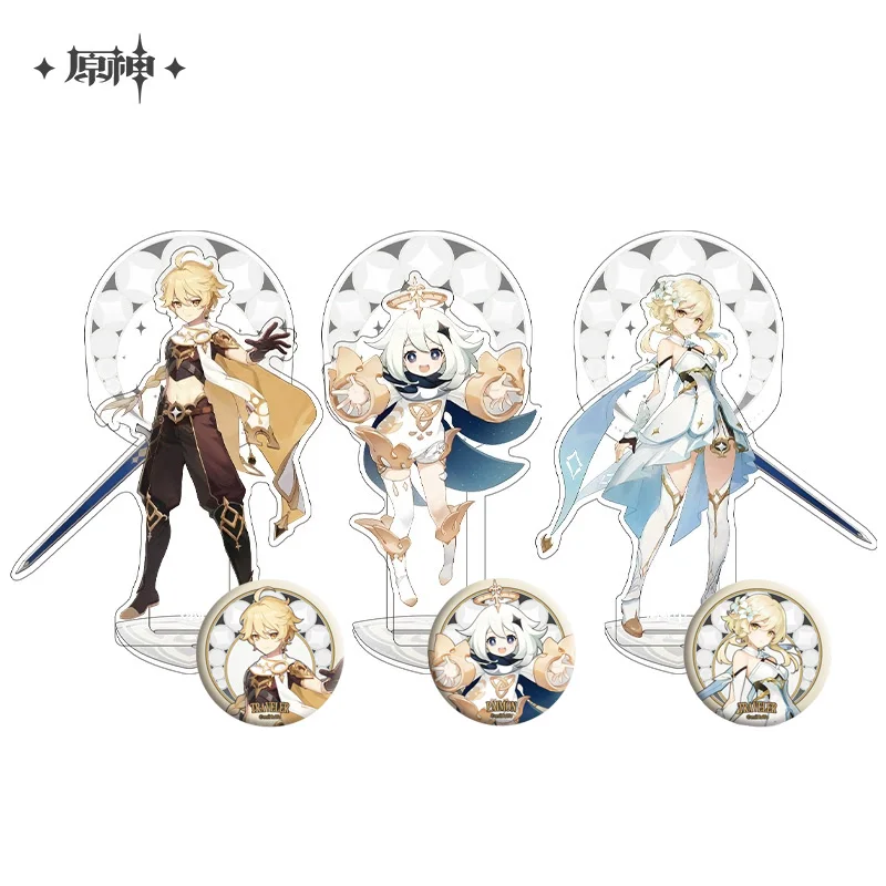 

Sunsyea Genshin Impact Official Merch miHoYo Original Authentic Traveller Series Acrylic Stand Paimon Lumine Aether