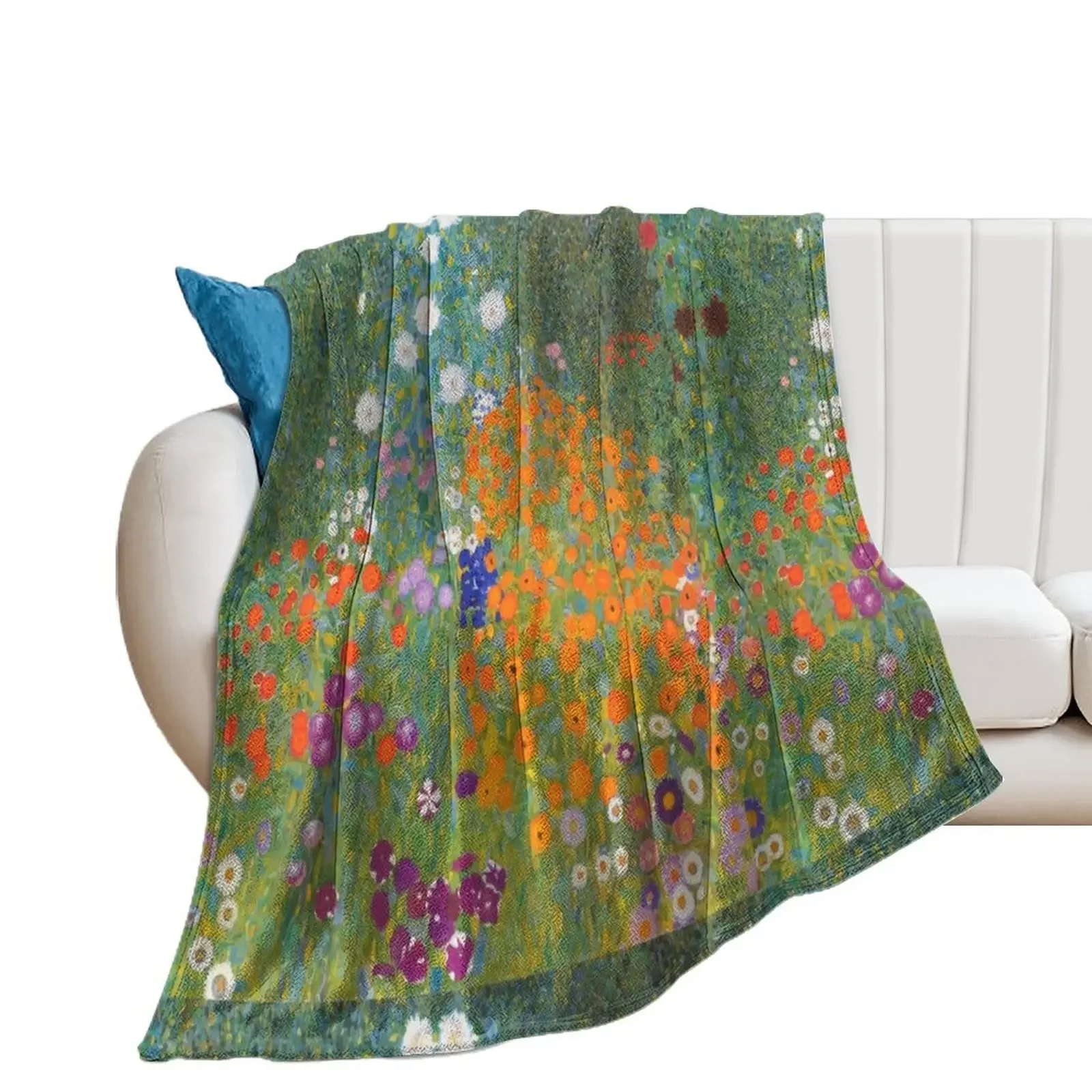 

Gustav Klimt Bauerngarten Garden Pattern Gift Throw Blanket Decorative Sofa Plush Blankets