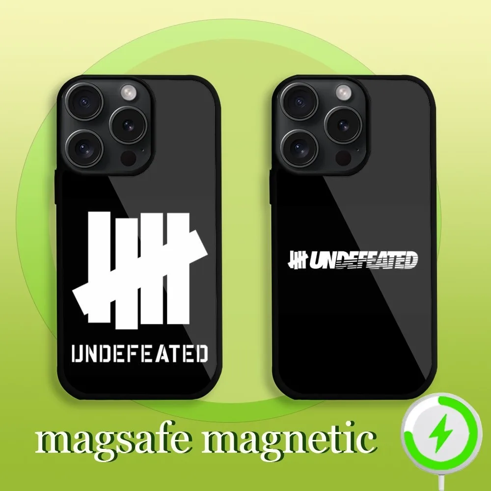 U-UNDEFEATED   Phone Case For iPhone 11 12 13 14 15 Pro Maafe Magnetic Wireless Charging Coverx Plus