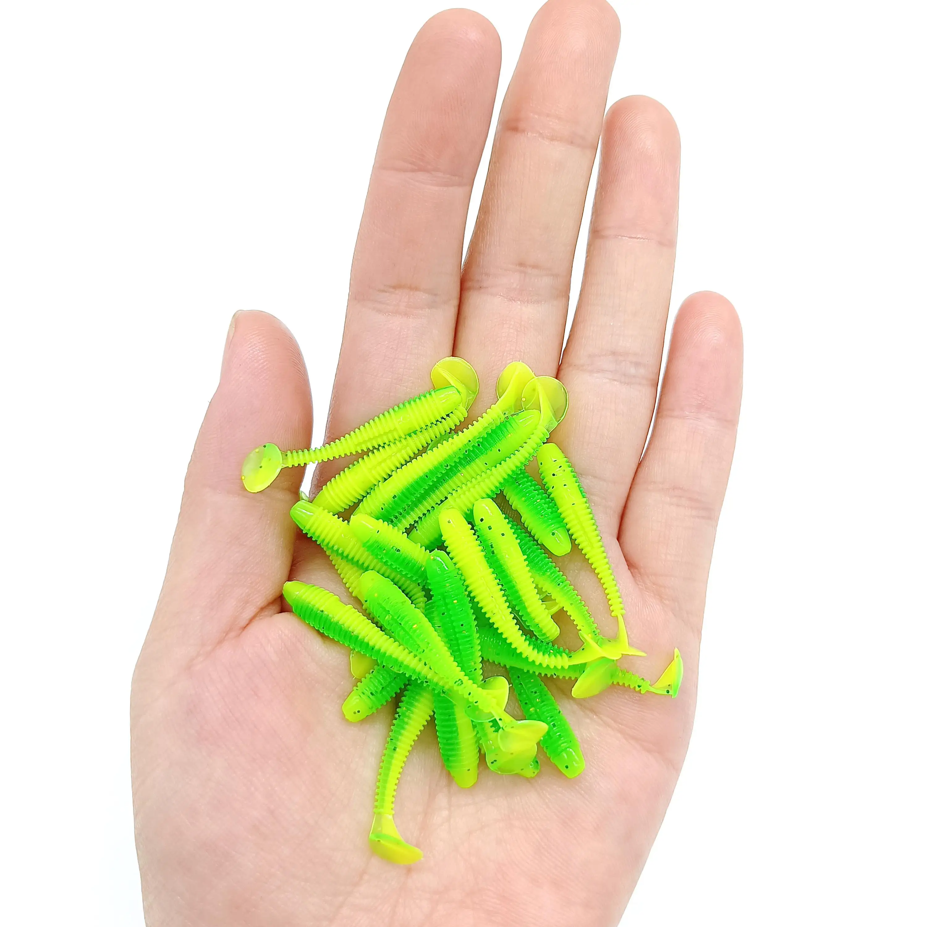 DUODUOYU 10PCS Mini Weiche Angeln Köder 0,37g/3,5 cm Kleine Ttail Wurm Köder Wobbler Isca Pesca Karpfen künstliche Köder Angelgerät – Detail 13