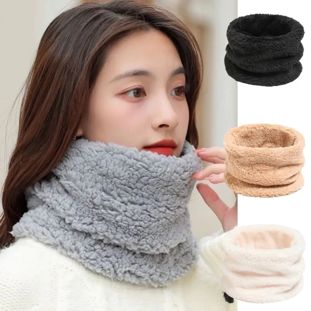 Cashmere Women\'s Neck Warmer Snood Women Winter Scarf Solid Thick Neckerchief Full Face Mask Muffler Outdoor Winter Accessories