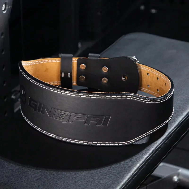 

10cm Width Fitness Leather Belt Squat Hard Pull Waist Training Sports Waist Protective Gear Weightlifting Fast Buckle Belt