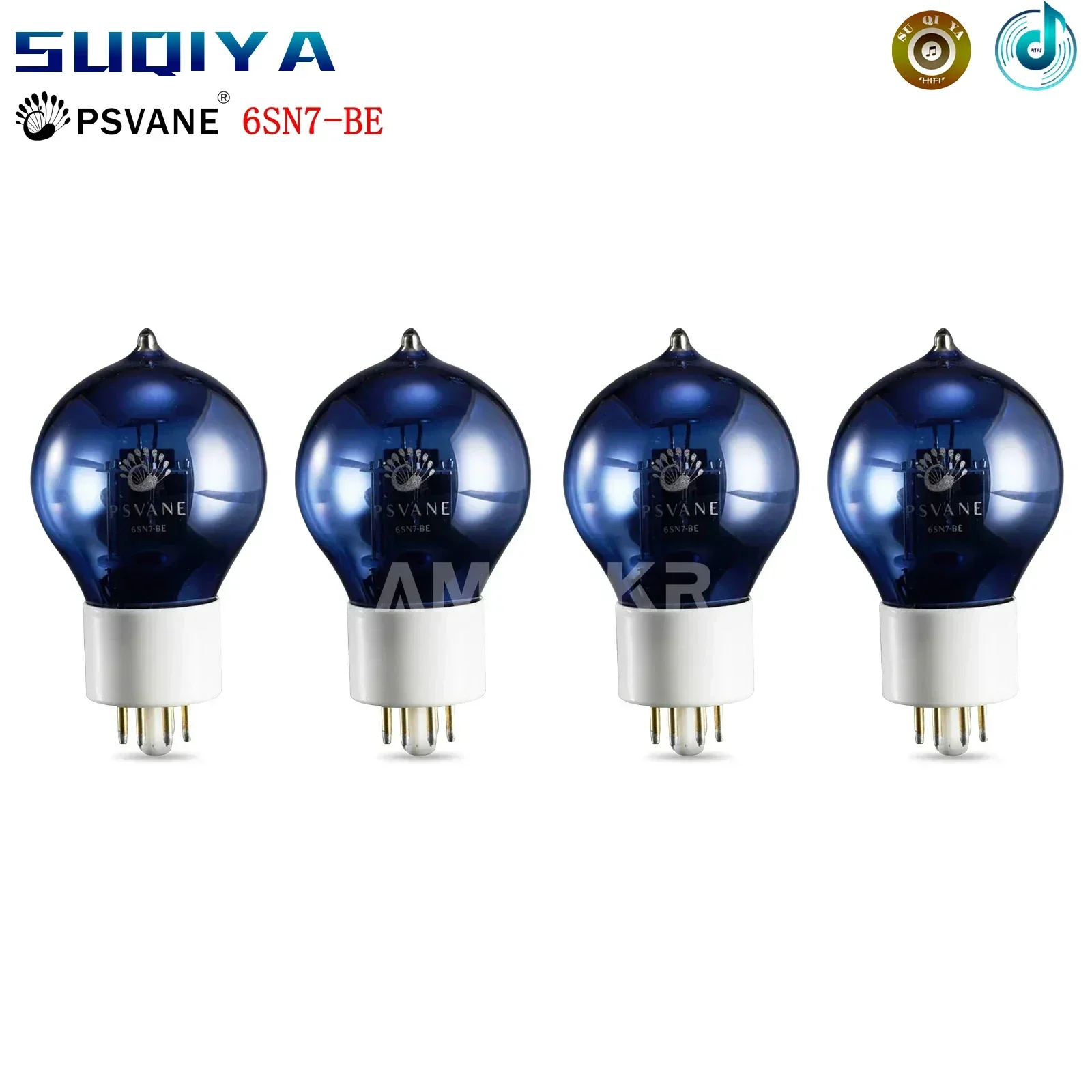 SUQIYA-PSVANE 6SN7-BE Vacuum Tube Blue Glass shell Special Customize Version Plate Gold Pin Replace 6N8P 6H8C 6SN7 Matched Pair