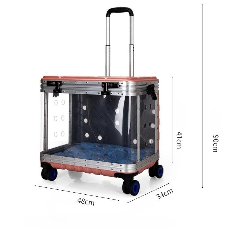 Pet Trolley Case, Transparent Outing Bubble Carrier for Cats, Conveyor Bag, Expandable Pet Backpack, Suitcase, Accessory