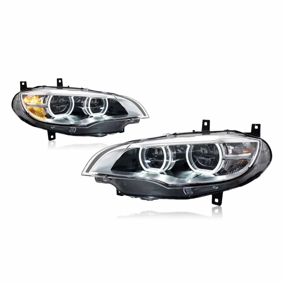 

Стайлинг автомобиля для BMW X6 E71, фара 2008-2014, автомобильные светодиодные передние лампы с двойной линзой, DRL, указатель поворота, автозапчасти