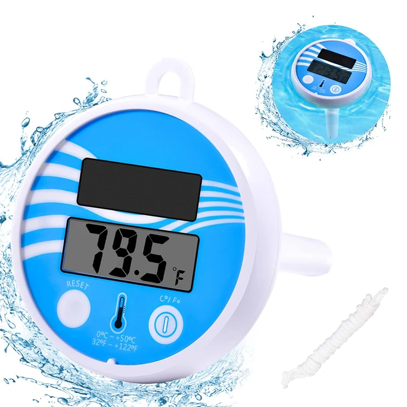 Schwimmendes Pool thermometer drahtloses Schwimmbad temperatur thermometer leicht zu lesen, Solar digitales Pool thermometer