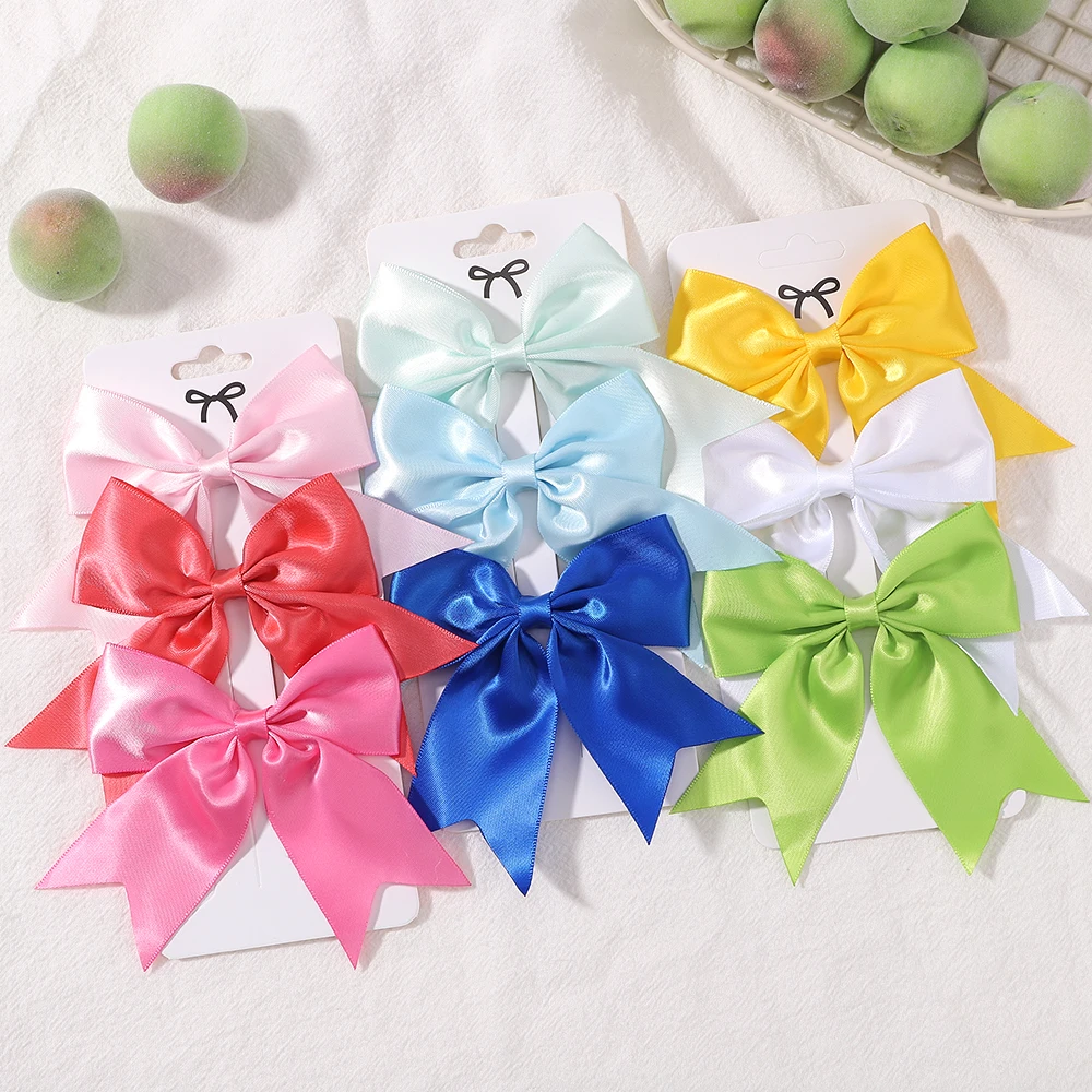 

2/3Pcs/Set Lovely Solid Color Ribbon Bows Hair Clip for Kids Girls Hairpins Barrettes Handmade Headwear Baby Hair Accessories