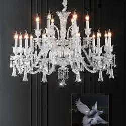 Top Grade Crystal Chandelier Lighting Extra Large Full Family Range Hotel Restaurant Foyer Lights For Villa 110v-220v Luxury
