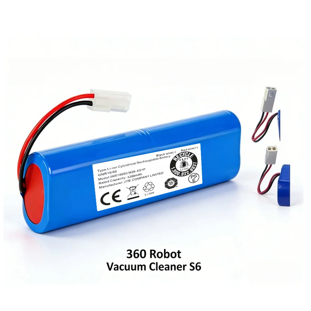 

Аккумулятор для робота-пылесоса 14.8V 3500mAh, совместимый с 360 S6 / Tefal Xplorer Series 75 (RG7675WH, RG7687WH)