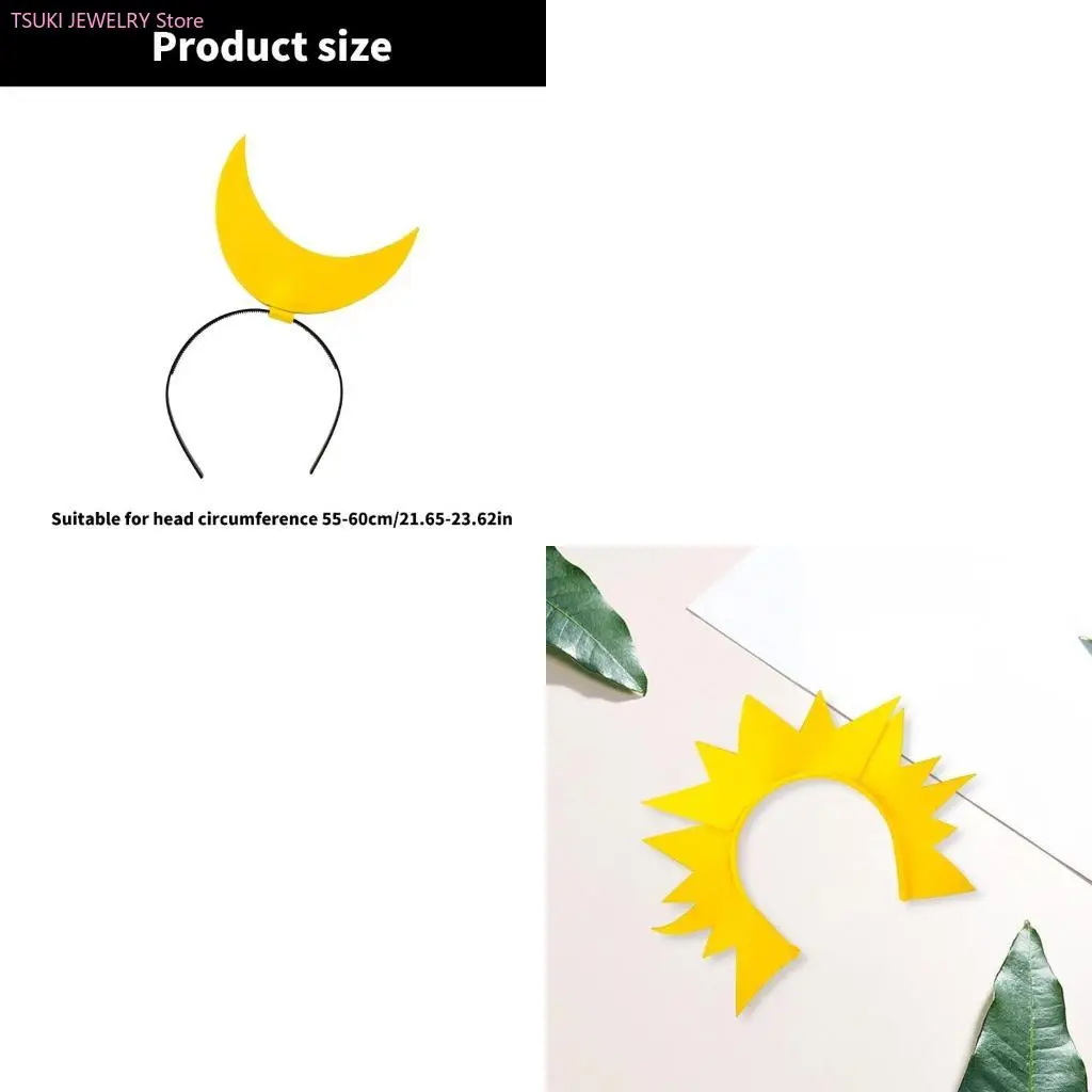 

62KE Halloween Star Headbands Funny Sun Headwear Hairbands Star Headwear Eye-catching Hairbands Birthday Party