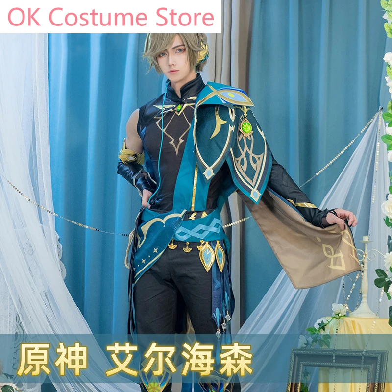 Anime! Genshin Impact Alhaitham Game Suit Handsome Uniform Cosplay Costume Halloween Party Role Play Outfit Men XS-2XL