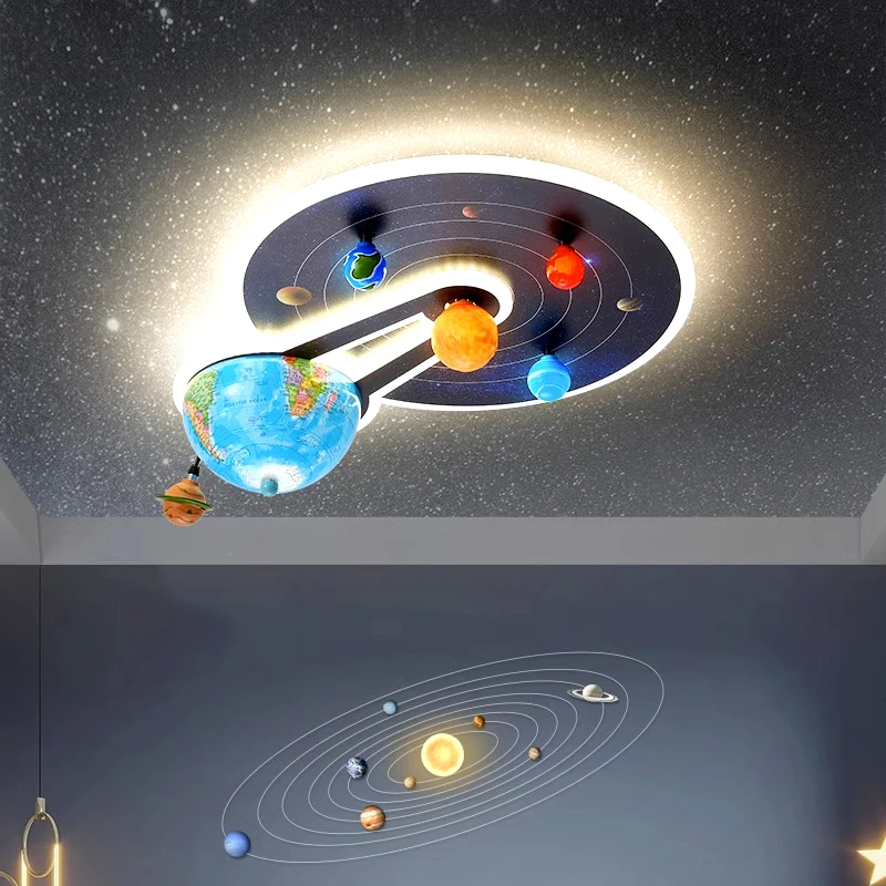 Nordic home decoration salon kids bedroom decor spaceman smart led lamp lights for room dimmable Ceiling light indoor lighting