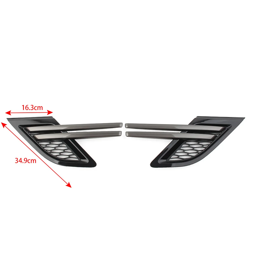 Car Front Fender Air Vents Grill Black W/Gray Trim For Land Rover Range Rover Sport 2014-2017 LR106237 LR106236 Left/Right 1Pcs