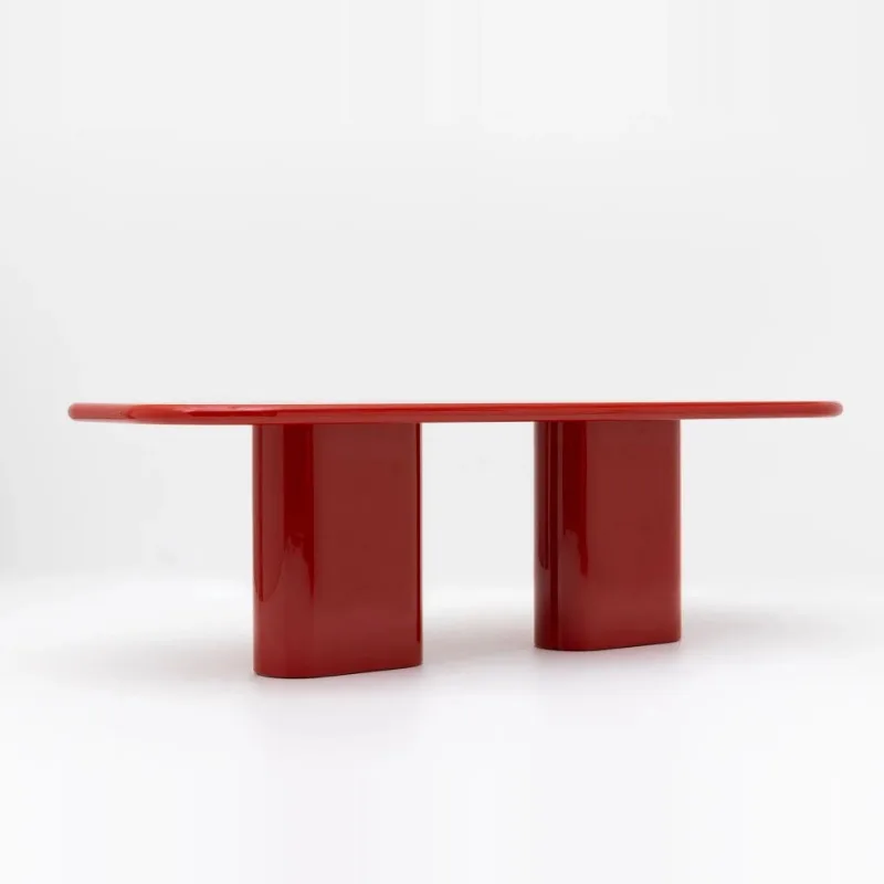 Light luxury living room desk minimalist dopamine long table, simple dining table negotiation table studio conference table