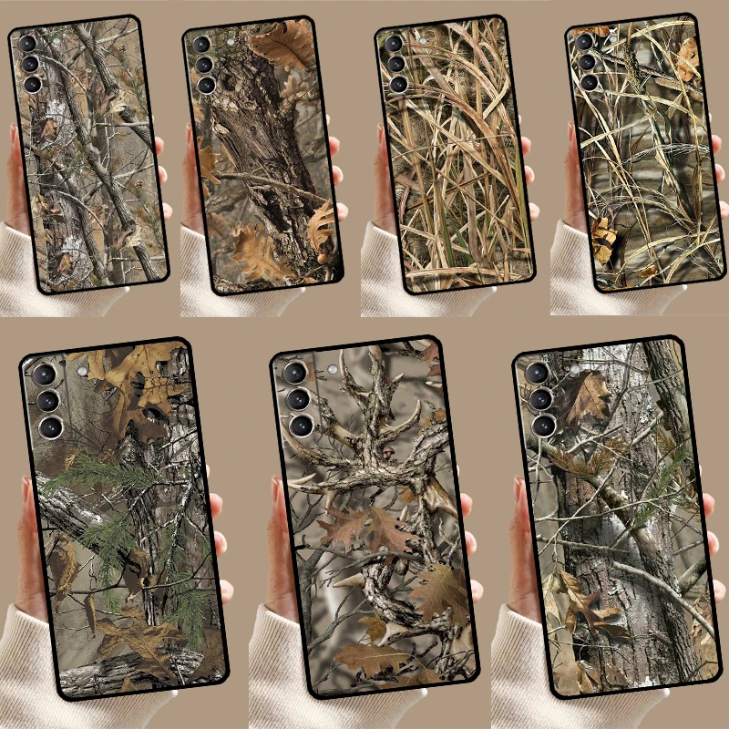 Hunting Camo Case For Samsung Galaxy S22 S23 S24 Ultra Note 20 10 Plus S8 S9 S10 S20 FE S21 FE Cover