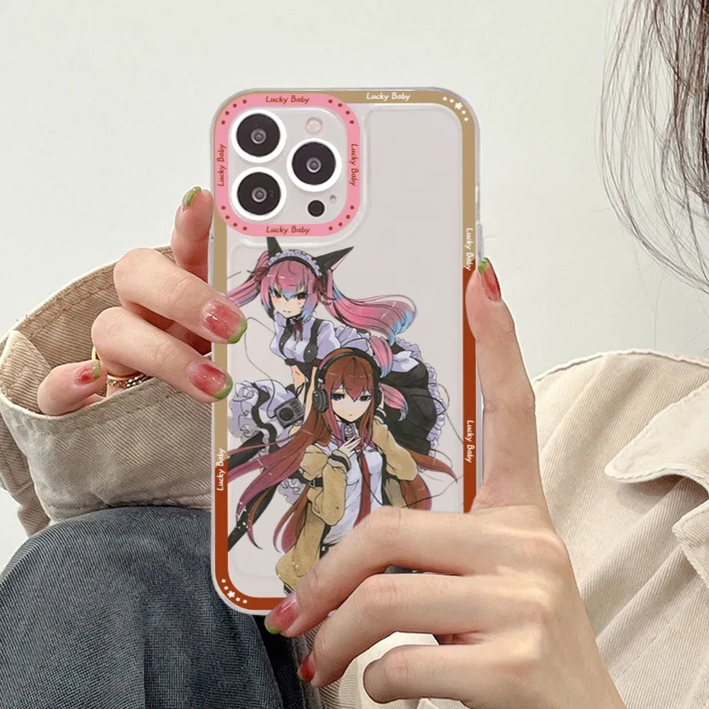 Steins Gate Okabe Anime Phone Case For iPhone 15 14 13 12 11 Pro Max XS X XR Mini Protective Cover