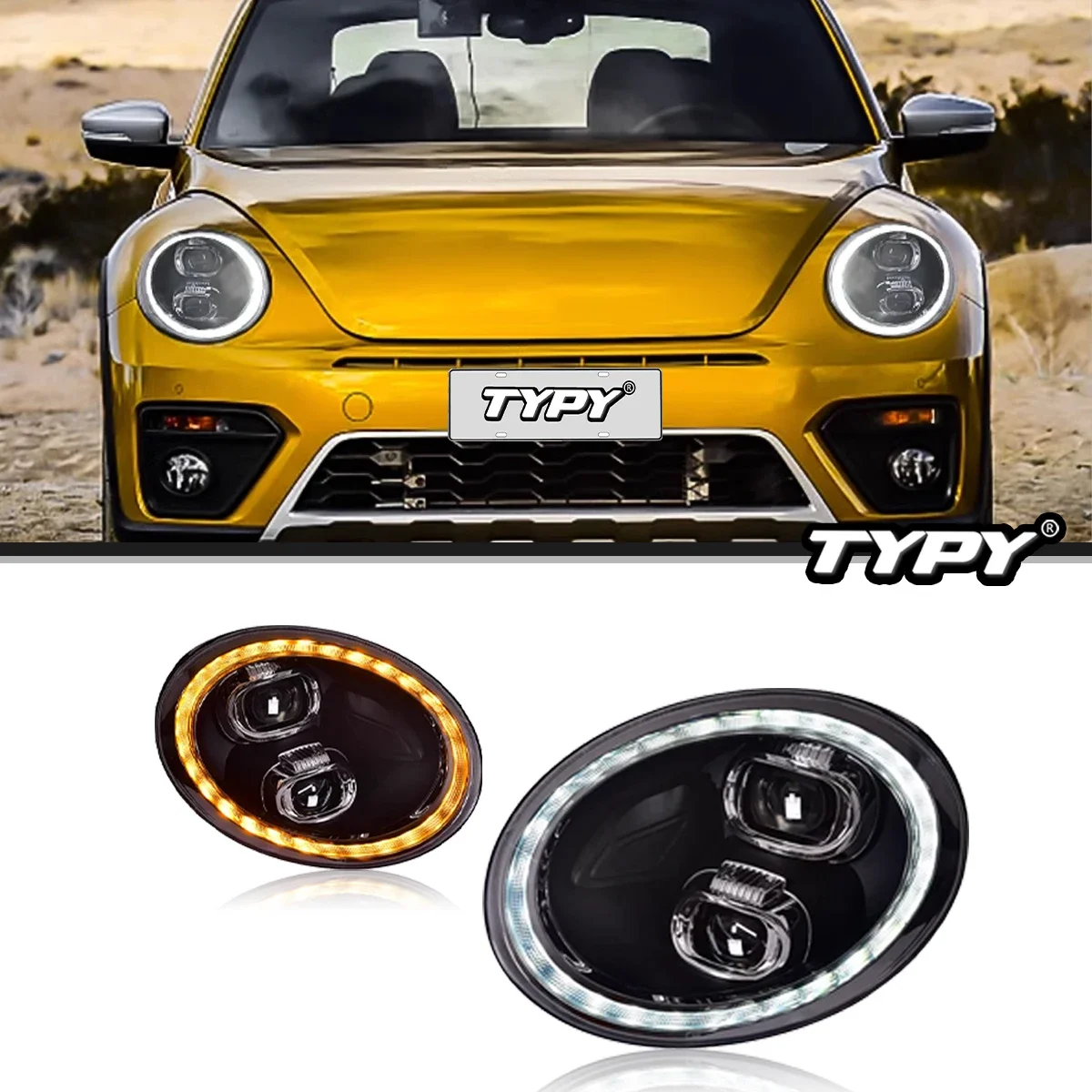 Car Lights For VW Beetle Headlight 2013-2020 LED Projetor Head Lamp Daytime Running Light Automotive Accessories