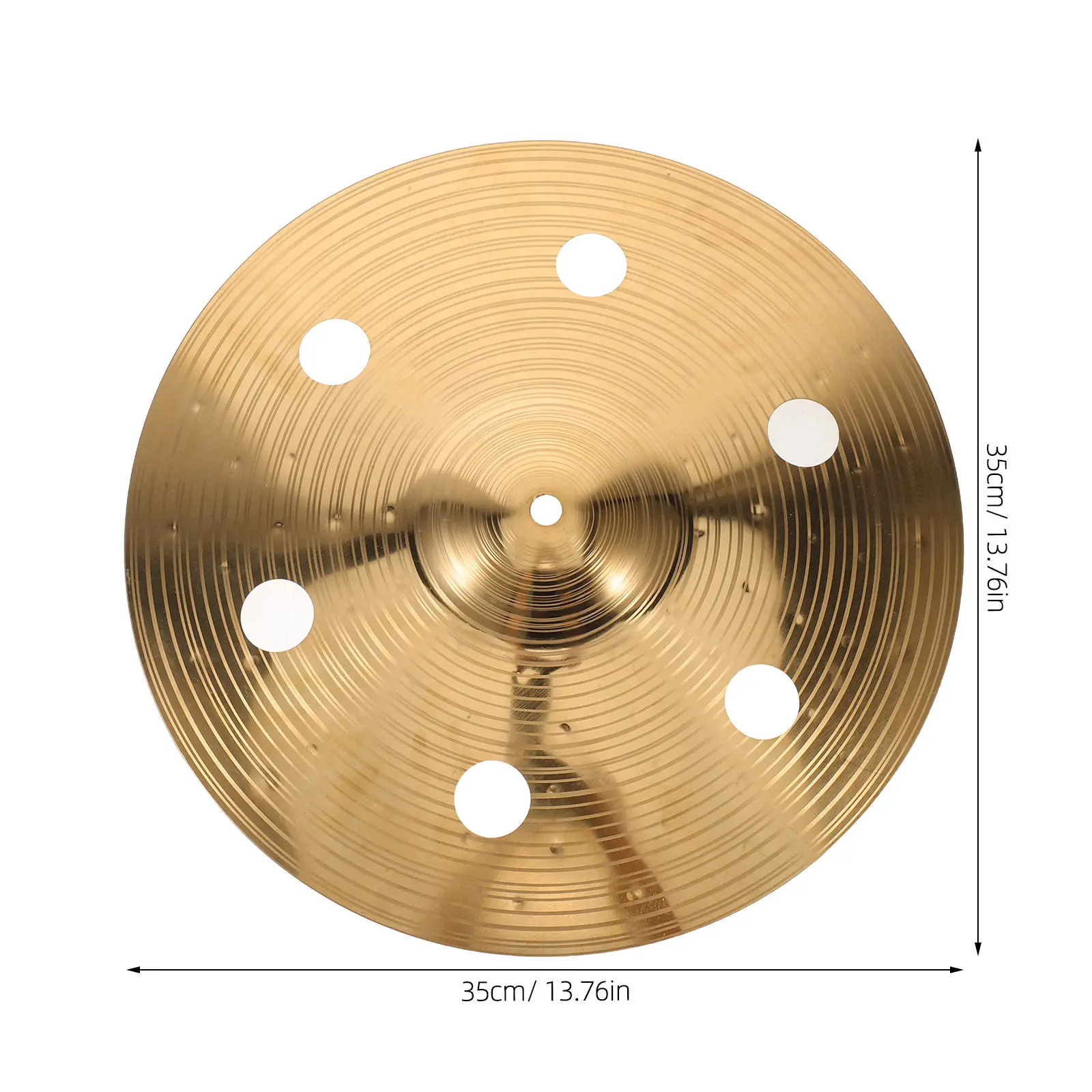 Crash Cymbal Stack Cymbals For Music Education Perforated Effect Trash Inch Alloy Gold Short Decay Drum