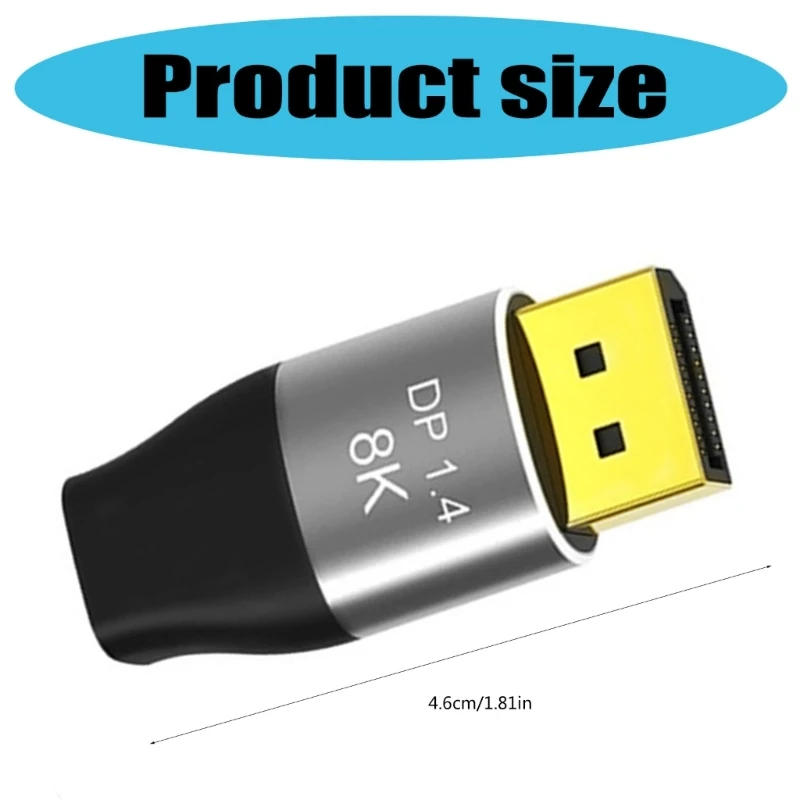 Minidp động để bộ điều hợp DisplayPort 8K@60Hz 4K@144Hz đầu nối để đi du lịch và gặp K1KF
