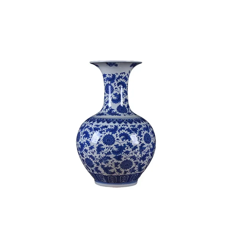 

Ceramic blue and white porcelain, large vase, living room, new Chinese style, home furnishings, handicrafts