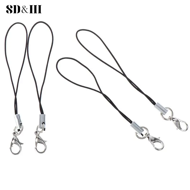 1/10Pcs Durable Nylon Lanyard Keychain for USB Flash Drive Strap Black  String Holders 