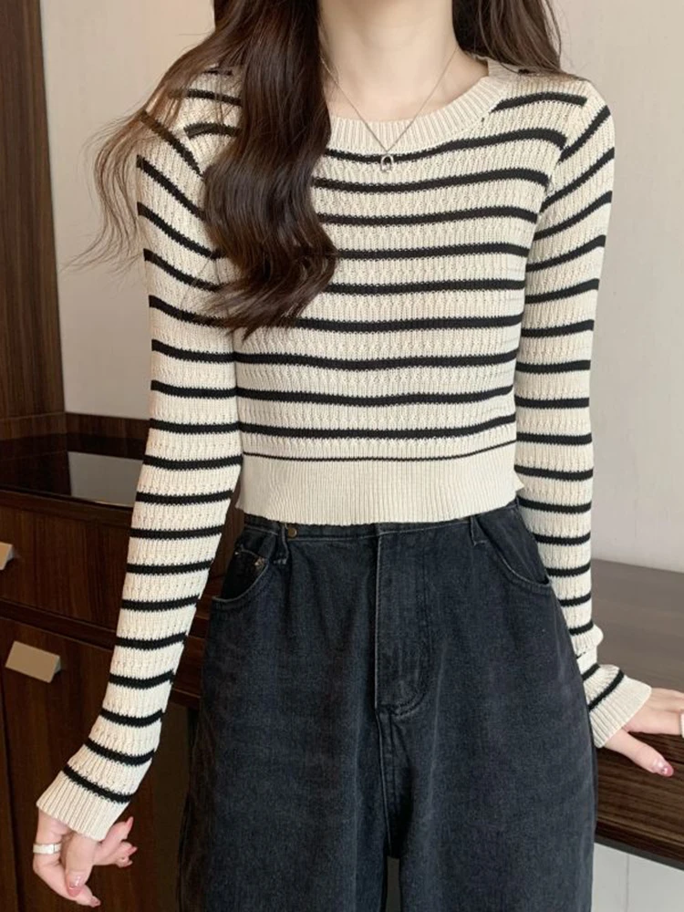 2024 Autumn Fashion Women Pullover Sweaters Knitted Jumper Tops Long Sleeve Winter Basic Solid Soft Female Sweater