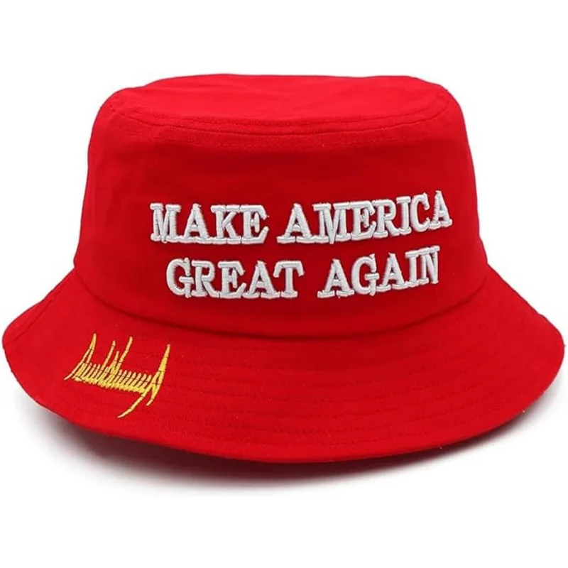 Mag Trump 2024 hat Make America Great Again slogan unisex outdoor 3D embroidery flat top cap