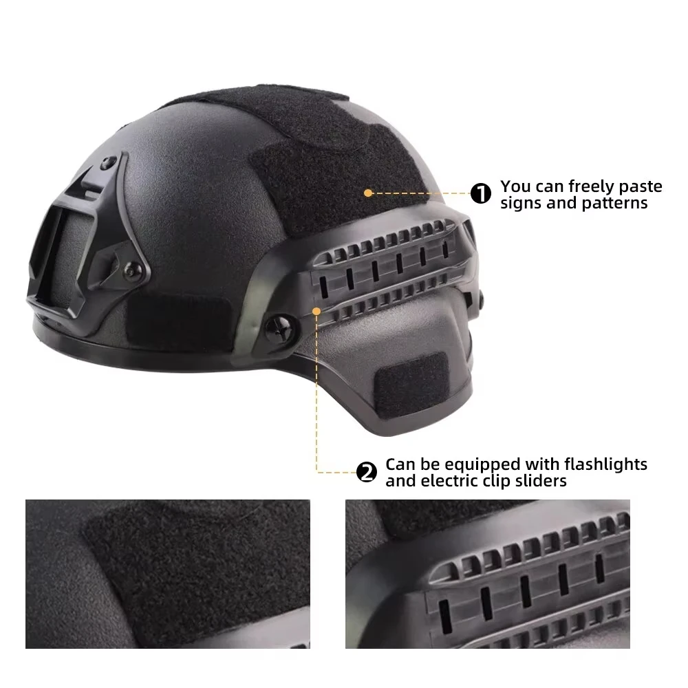 BOOIU SNELLE Airsoft Helm MICH 2000MH Tactische Helm Outdoor Tactische Painball CS Schieten Fietsen Militaire Beschermuitrusting