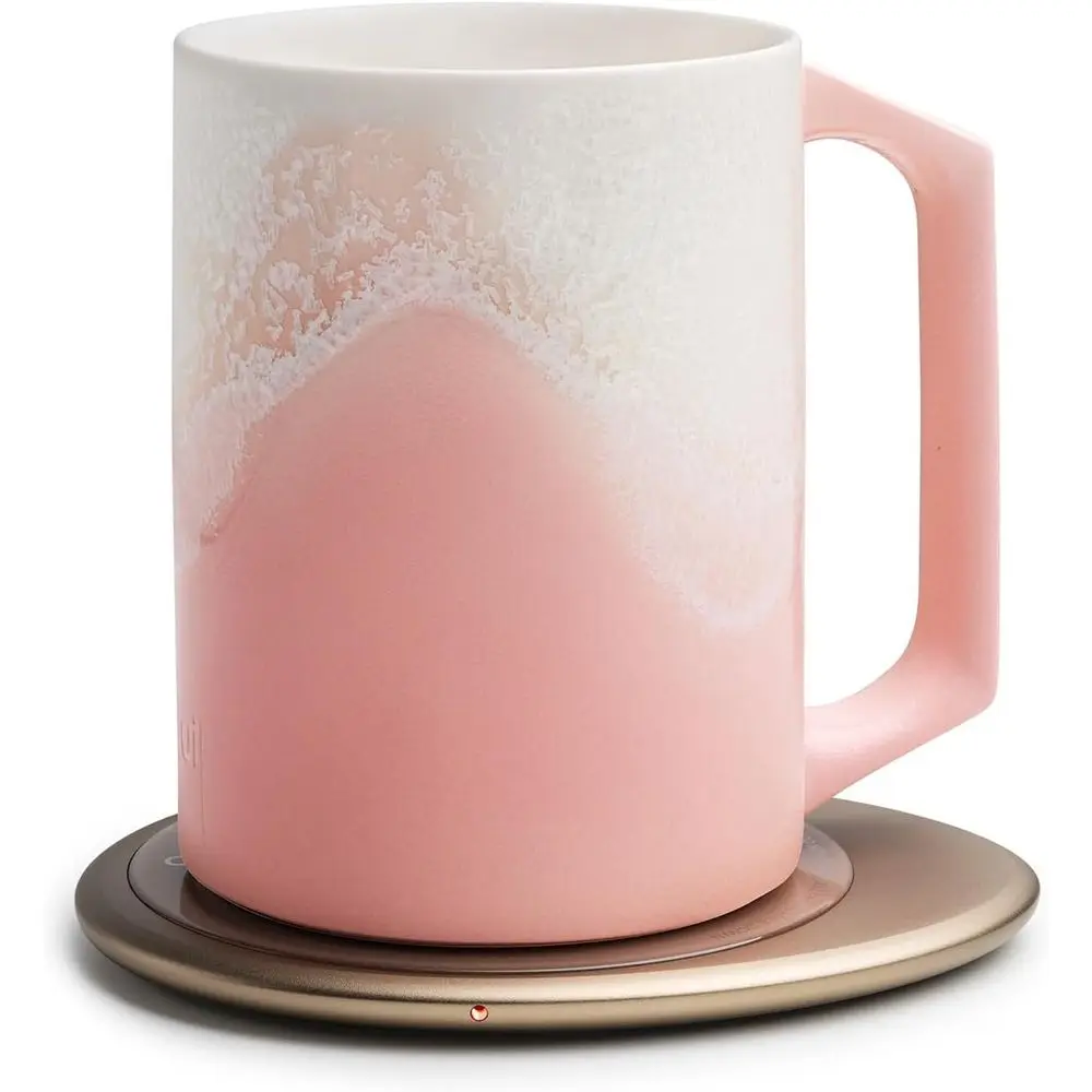 Set de colección de artistas: rubor en la nube | Juego de tazas de té y café de cerámica autocalentable de 12 fl oz / 355 ml