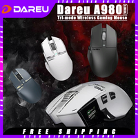 Dareu A980 Pro Max Wireless Mouse Tri-mode Paw3395 Sensor Low Latency Lightweight Ergonomics Gaming Mouse Pc Gamer Accessories