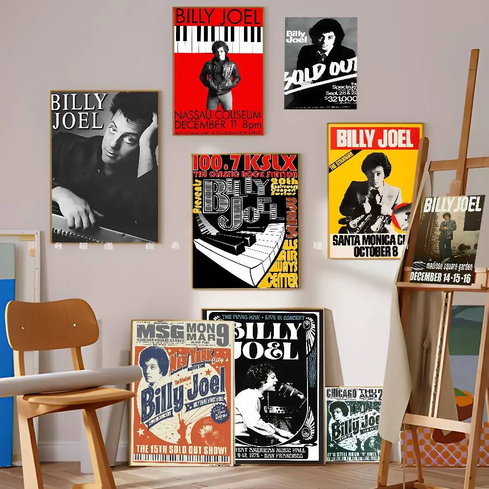 Antiguo cantante b-billy j-joel, impresiones y carteles de buena calidad, impresiones de papel blanco, carteles, obra de arte, decoración de pared