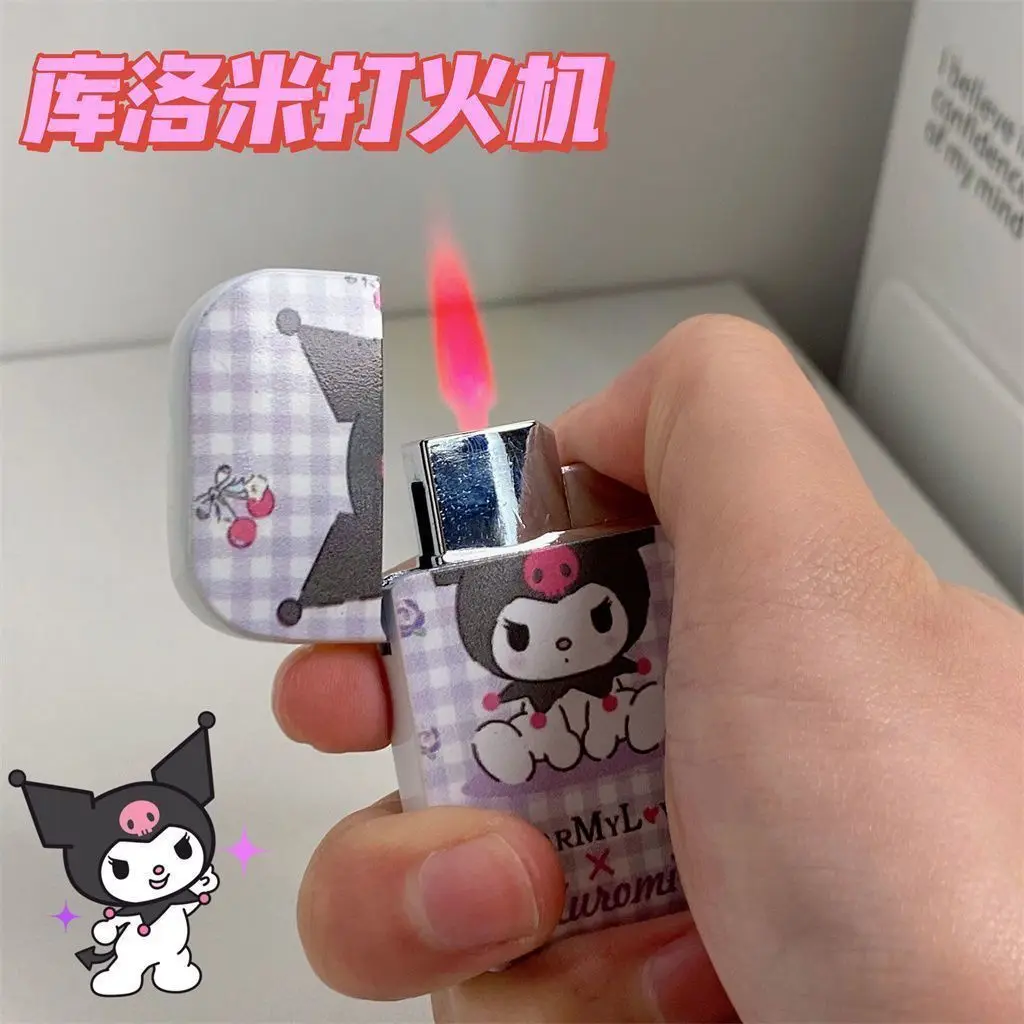 INS Hello Kitty Windproof Lighter Sanrio Waterproof Detachable Lighter Portable Mini Slim Cigarette Lighters Smoking Girl's Gift