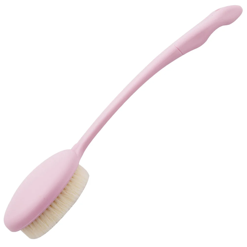 

Body Brush Long Handle Bath Scrub Back Exfoliating Scalp Scrubber Pink Washer for Shower