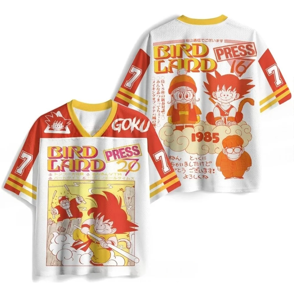 

Classic Dragon Ball Childhood Anime American Baseball Shirt Japanese Anime Casual Sports Men and Women Short Sleeves