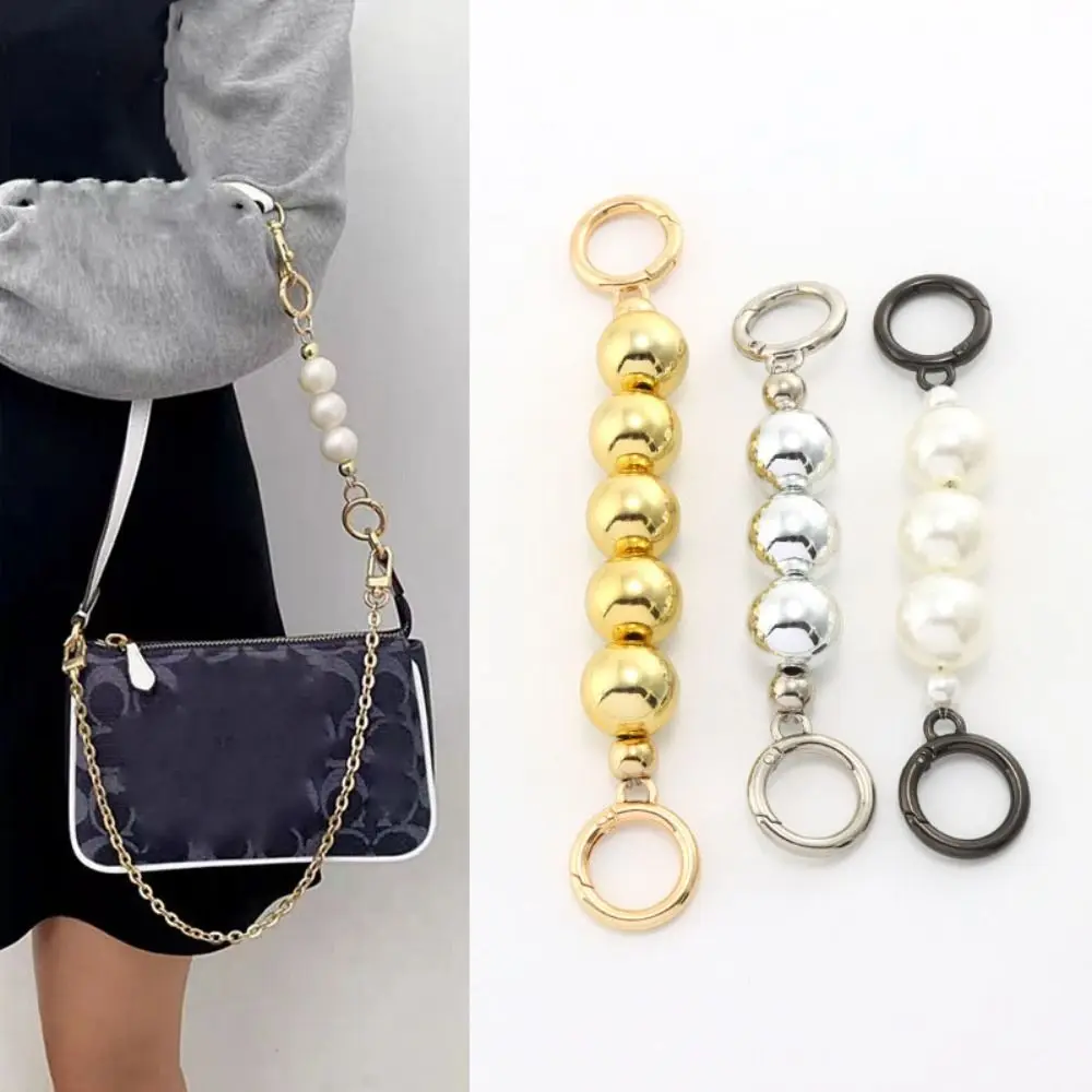 3 Colors Pearl Strap High Quality 20/18cm DIY purse Replacement Pearl Belt Shoulder Bag Strap