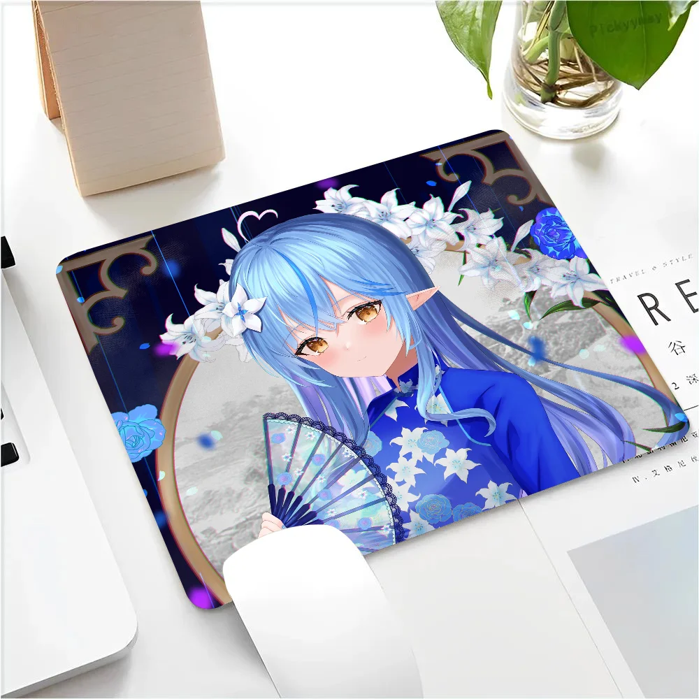 Lamy Yukihana Hololive Girl Anime Mousepad Small LockEdge Mouse Pad For Gamers Computer Desk Pad Anti-slip Rubber