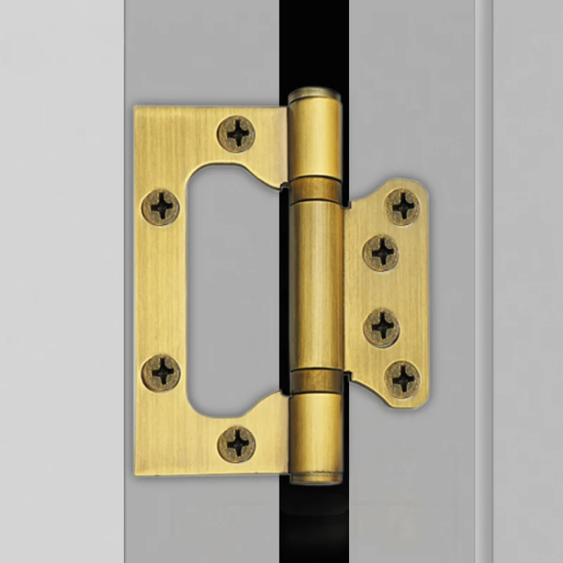 4-inch non slotted female hinge, silent hinge, bearing door hinge, foldable and thickened flat open hinge