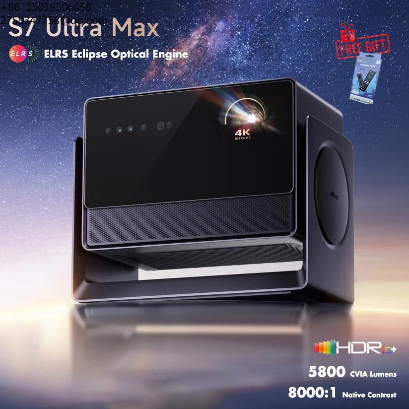 2025 New Design Dangbei S7 Ultra Max RGB Proyector VisionAI Pro 5800 CVIA Lumens Dolby Audio HDR10 4K DLP Smart Projector